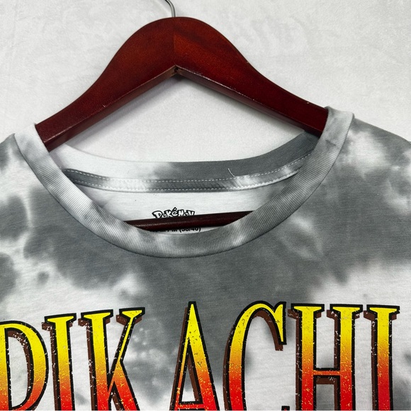 Pokemon Pikachu Shirt Tie Dye Short Sleeve TV Graphic Retro Y2K Pika Pika Men's - Picture 5 of 7